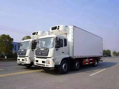 東風(fēng)天錦VR小三軸平頂冷藏車