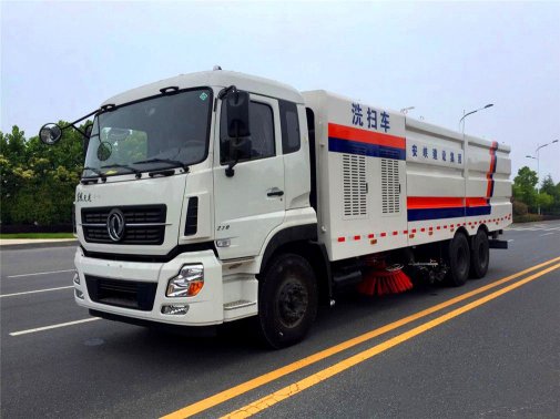 東風天龍后雙橋洗掃車13立方水/9立方塵