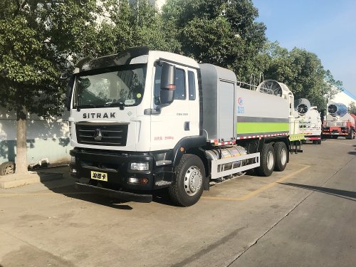 重汽汕德卡后雙橋霧炮車16立方/50-120米霧炮