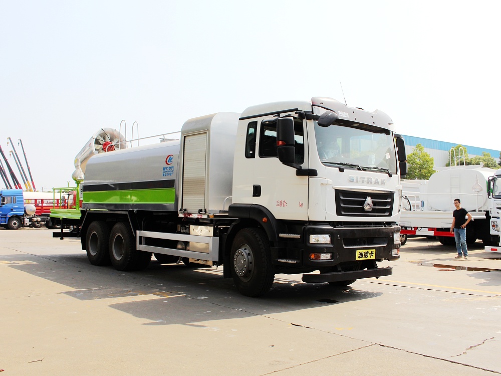 重汽汕德卡后雙橋霧炮車(chē)16立方/50-120米霧炮
