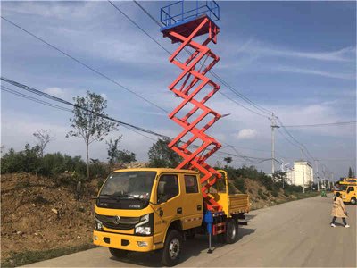東風(fēng)10米剪叉式升降平臺(tái)高空作業(yè)車(chē)
