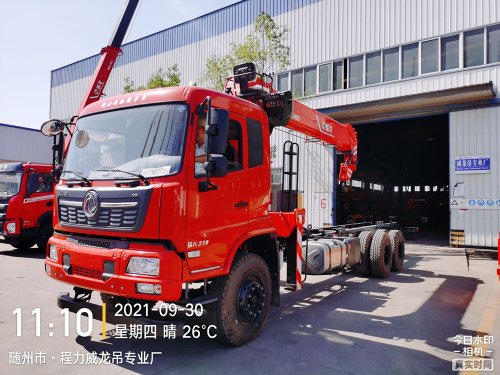 東風天錦后八輪威龍12噸 5節(jié)臂吊機隨車吊