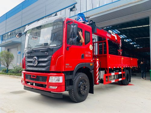 東風T5后雙橋新飛工12噸五節(jié)直臂吊機隨車吊