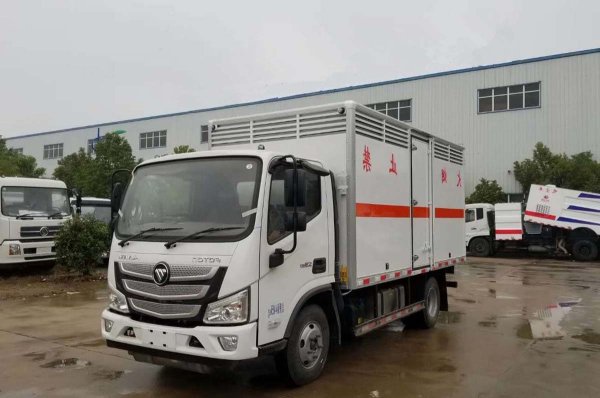福田歐馬可藍(lán)牌4.1米氣體廂式運(yùn)輸車