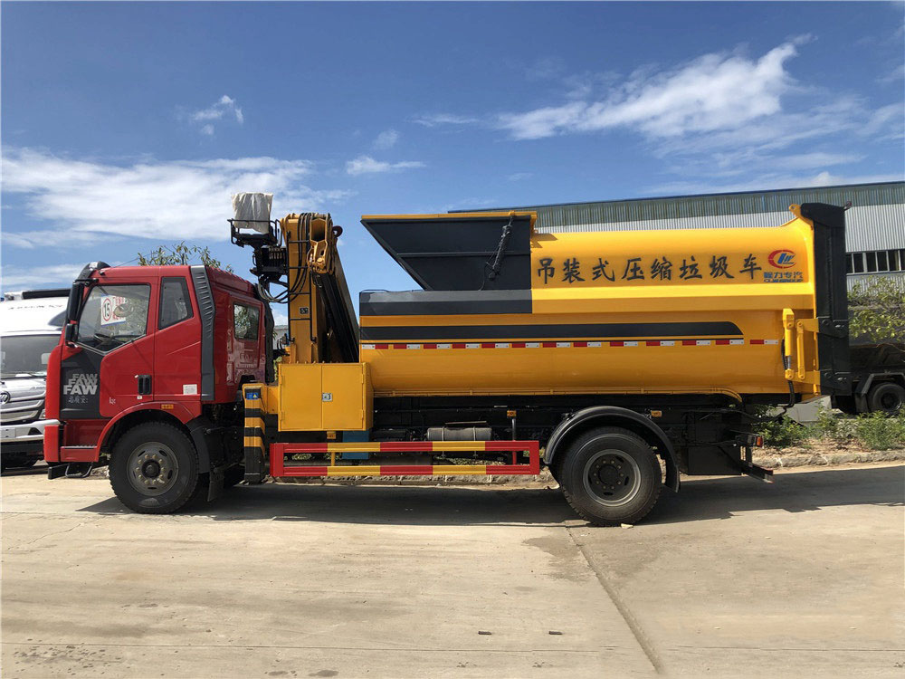 解放J6L/12方吊裝壓縮垃圾車