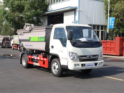 福田小卡之星3高位自裝卸垃圾車(chē)